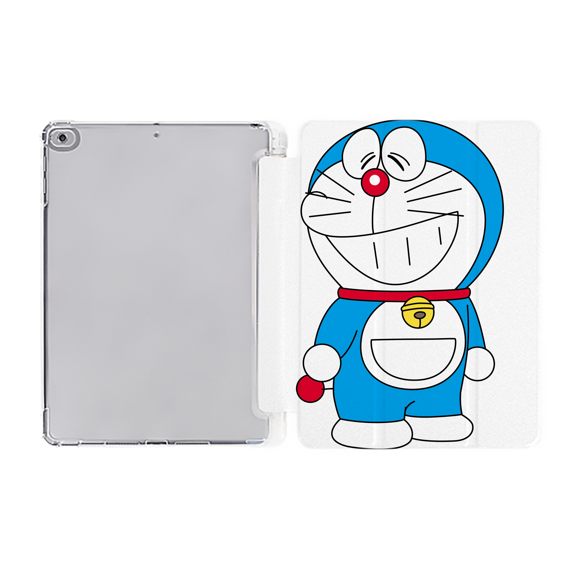 （画像用） ドラえもん Doraemon IPad ケース ペン収納付き 三つ折りスタンド PUレザー×シリコン 対応機種9.5/10.5/10.9インチ